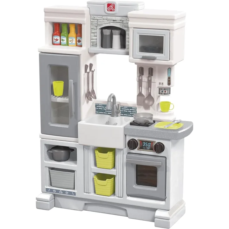 Step 2 'Downtown Delights Kitchen' Spielküche, 112,4 x 81,9 x 26 cm, inkl. viel Zubehör, ab 2 Jahren