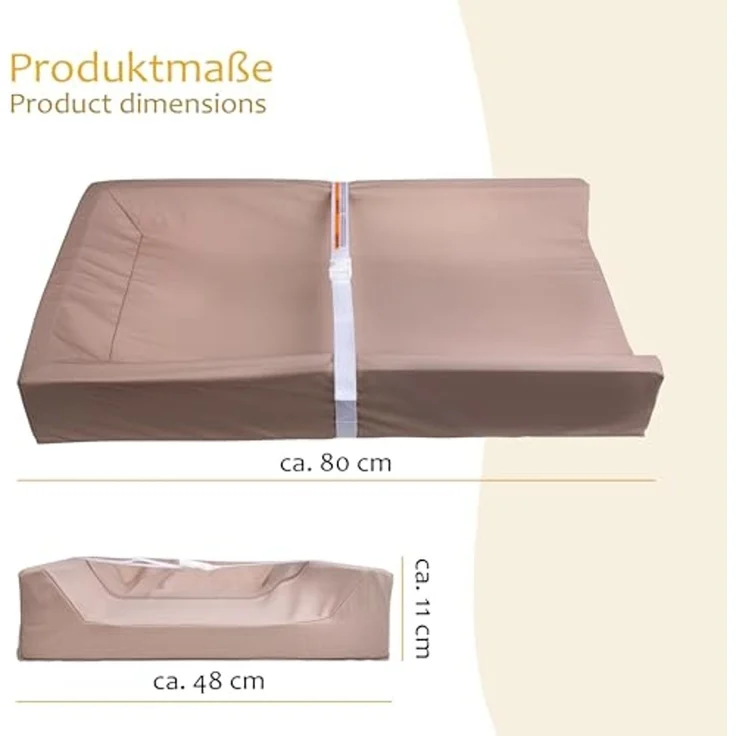 ONVAYA® Wickelauflage ǀ inklusive Sicherheitsgurt ǀ 3-Seiten-Schutzdesign ǀ einfache Reinigung ǀ wasserfeste Wickelunterlage – Bild 3