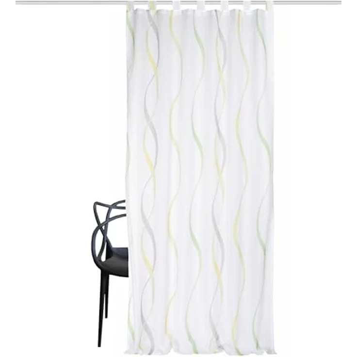 HOME WOHNIDEEN Vorhang Schlaufenschal WAVE, 245x140 cm, halbtransparent, 100% Polyester – Bild 2
