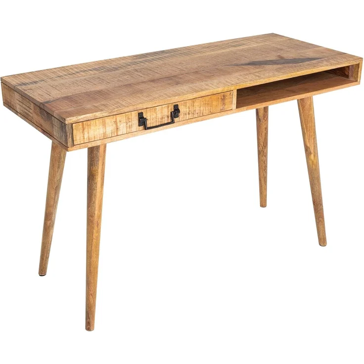 riess-ambiente Schreibtisch RETRO 120cm natur, Arbeitszimmer · Massivholz · mit Schublade · Home Office – Bild 1