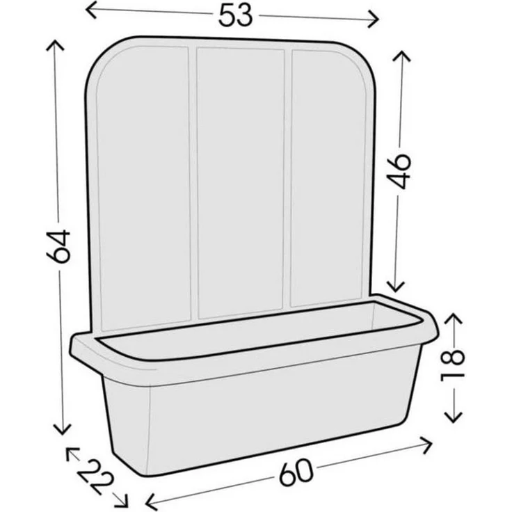 GarPet Blumenkasten 2er Set Blumenkasten Balkon Balkonkasten mit Spalier Wasserspeicher – Bild 3