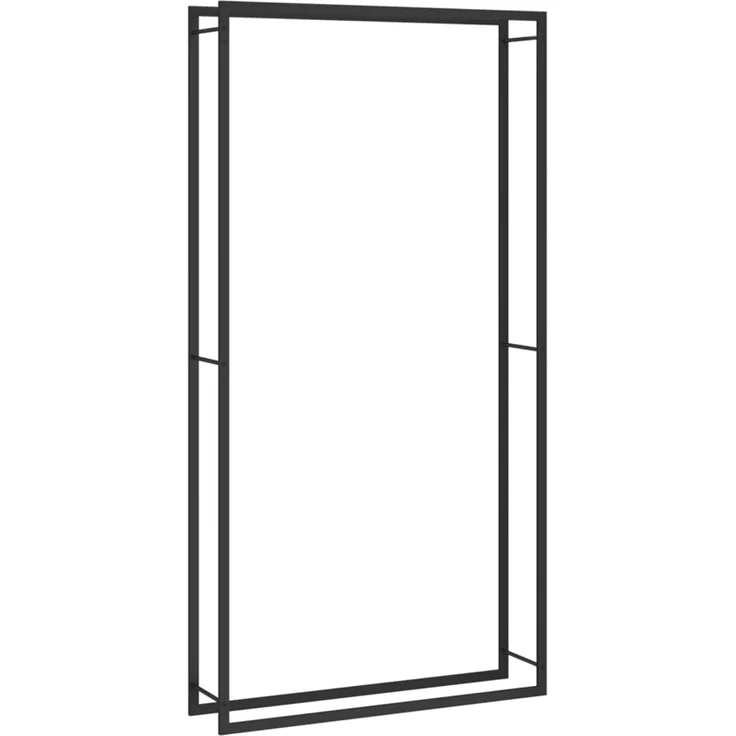 vidaXL Brennholzregal Mattschwarz 110x28x214 cm Stahl 350311 – Bild 1