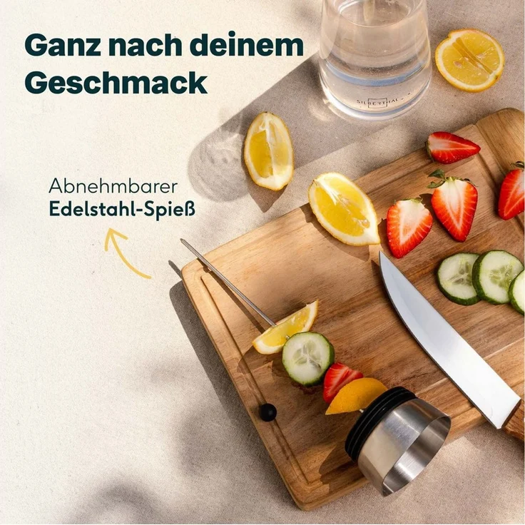 SILBERTHAL Wasserkaraffe Glaskaraffe mit Spieß, (1-tlg) – Bild 3