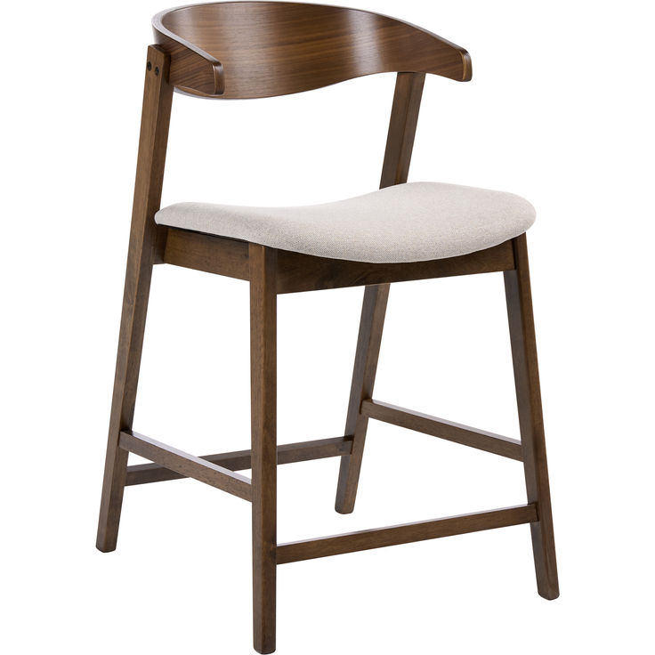 Set mit 2 Barstühlen LILLY Dunkelbraun Beige – Bild 4