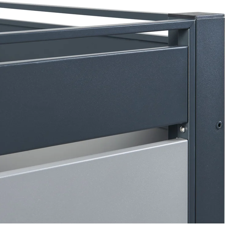 Mülltonnenzaun Uusikaupunki 120x91x91 cm Anthrazit/Silberfarben [en. casa] – Bild 6