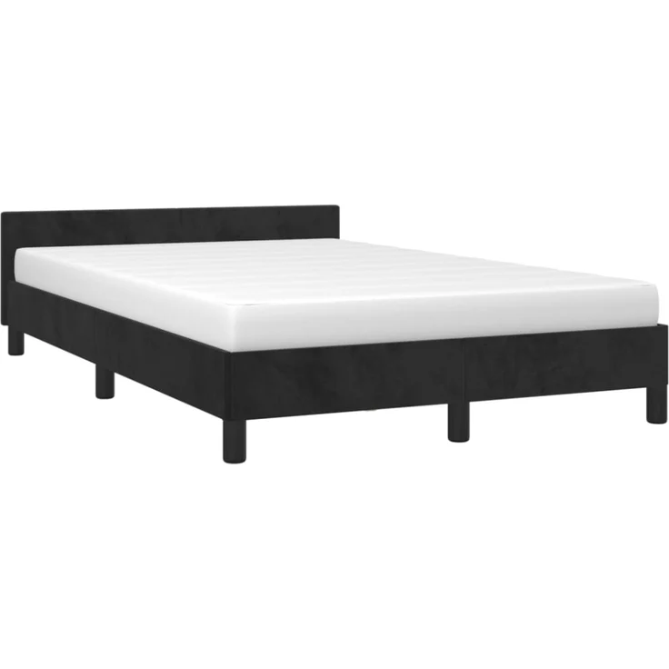 vidaXL Bettgestell ohne Matratze Schwarz 120x190 cm Samt 379549 – Bild 5