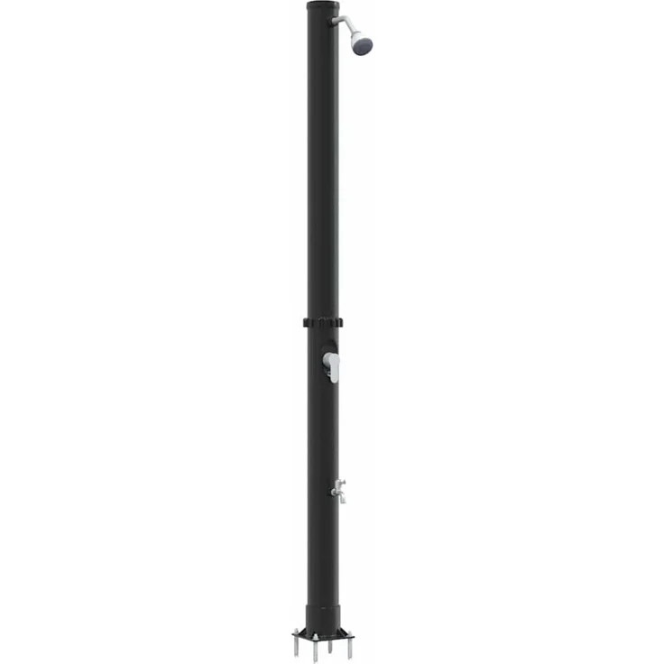 vidaXL Außen Solardusche Schwarz 217 cm PVC und Aluminium 42003408 – Bild 3