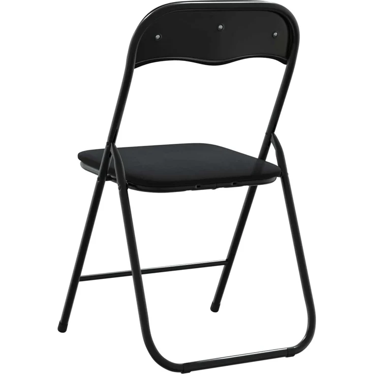 vidaXL Klappstuhl 2 pcs Schwarz 48 x 44 x 78 cm Samt 42029068 – Bild 7