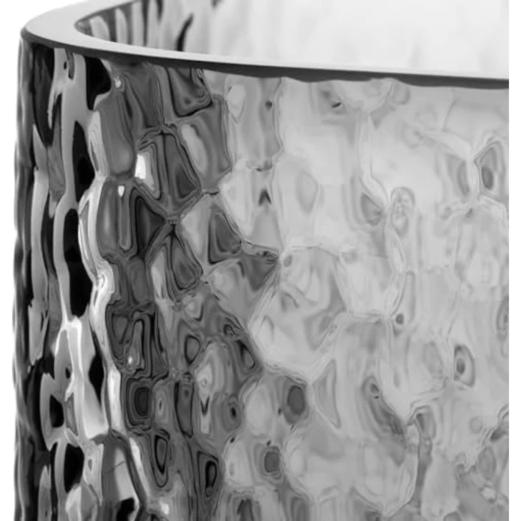 LEONARDO HOME Martello Vase, vielseitige Blumenvase mit haptischer Oberfläche, grau, Höhe 13 cm – Bild 4