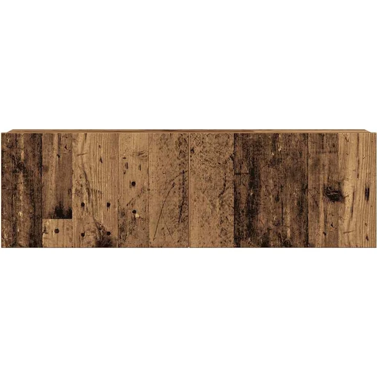 vidaXL 4-tlg. TV-Schrank-Set Wandmontage Altholz-Optik Holzwerkstoff 3329153 – Bild 4