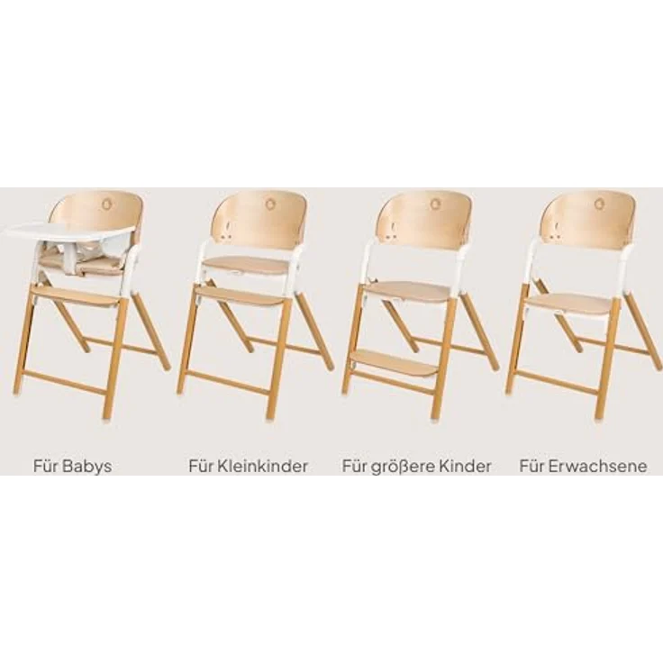 lionelo Hochstuhl CELIA (3-in-1-Hochstuhl Komplettset), 3in1/Einhandverstellung/Kunstleder/Tablett/Babyset enthalten – Bild 4