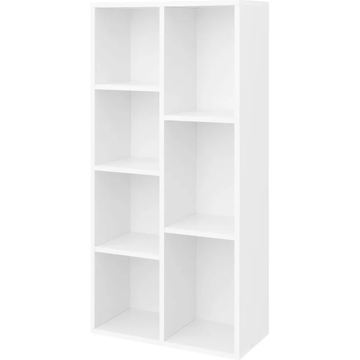 Vasagle 'LBC27WT' Bücherregal mit 7 Fächern, weiß, 50 x 24 x 106 cm