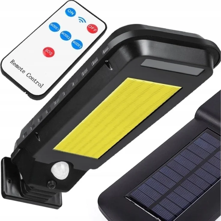 LTC Solar-Wandleuchte 30 W COB 2000 lm Bewegungs- und Dämmerungssensor Akku 2400 mAh + Fernbedienung