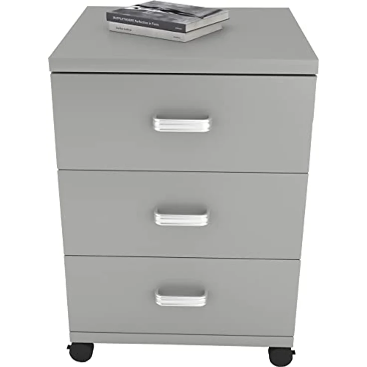 MID.YOU Rollcontainer, Grau, Kunststoff, 3 Schubladen, 45x58x44 cm für Arbeitszimmer – Bild 2
