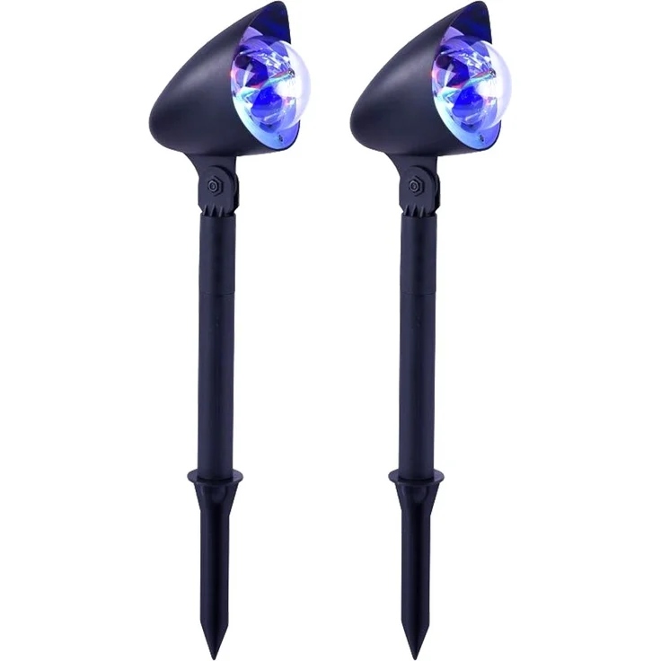 2er Set RGB LED Stecklampe, Erdspieß, Farbwechsler, H 45,5 cm – Bild 1