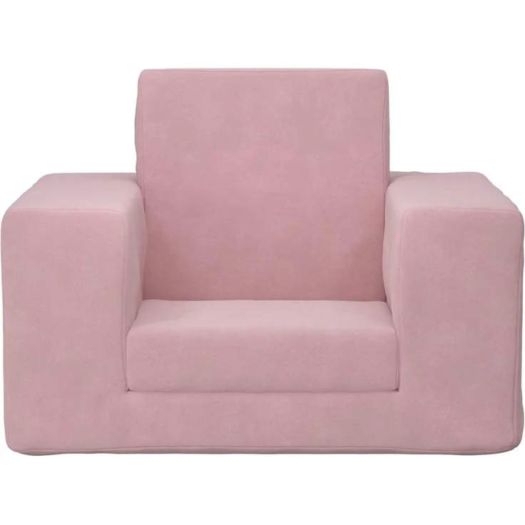 vidaXL Schlafsofa für Kinder Rosa Weicher Plüsch 4104789 – Bild 3
