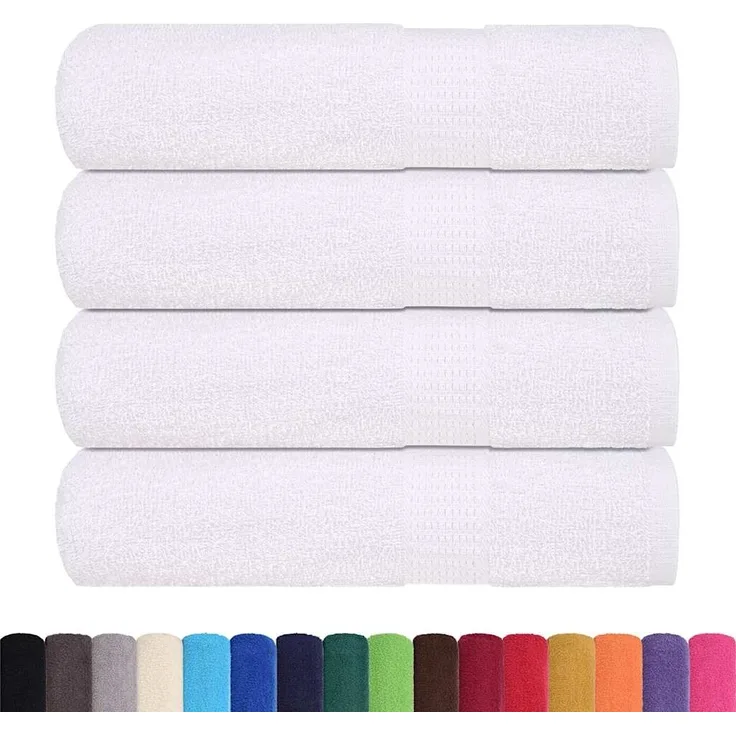 vidaXL Handtücher FROGN 4 Stk. Weiß 50x100 cm 360 g/m² 136650