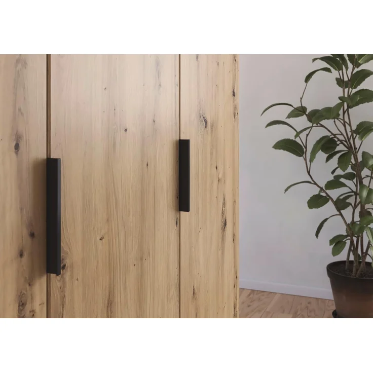 Rauch Möbel Lagoa, Kleiderschrank, Garderobe für Schlafzimmer, Kinderzimmer, Jugendzimmer 8-türig, mit Spiegel, 4 Schubladen, mit Zubehör Classic, Farbe Eiche Artisan, Holz, Breite 181 – Bild 7