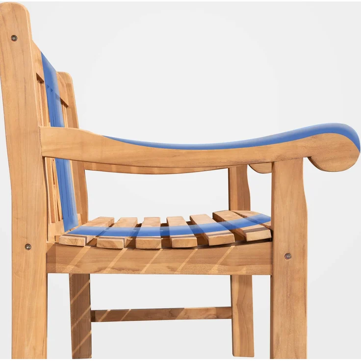 Gartenbank Teakbank VUZAR - Holz Teak 150x72x92 cm | Holzbank 150 Cm Gartenbank Sitzbank Mit Lehne Wetterfest Bank Garten Terrasse – Bild 4
