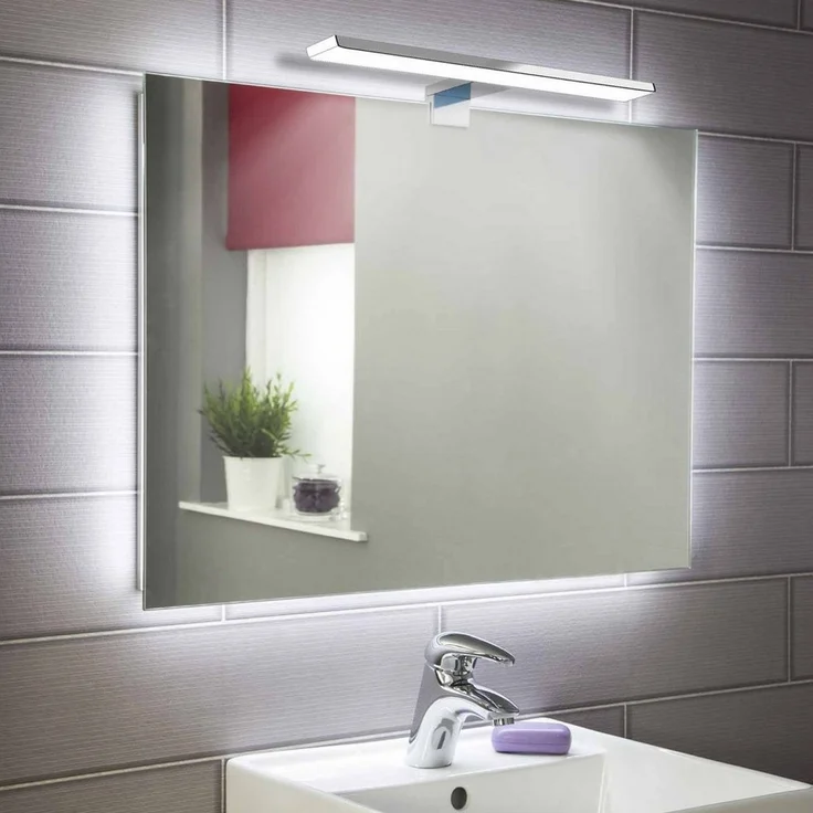 kalb LED Spiegelleuchte Aurinko LED Badleuchte Badlampe Spiegellampe, chrom 230V, 800mm warmweiß, warmweiß – Bild 2