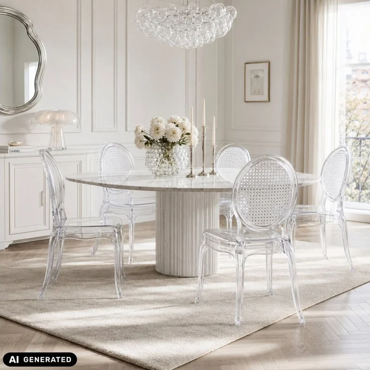 hjh LIVING 4-Fußstuhl CRISTALIO Stuhl Kunststoff ohne Armlehnen 4 St, CRISTALIO – Bild 4