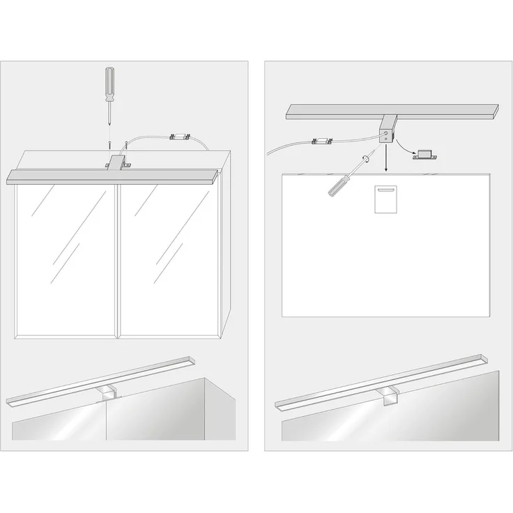 SEBSON Spiegelleuchte LED Spiegelleuchte 80cm IP44 - 15W 1100lm neutralweiß 230V – Bild 3