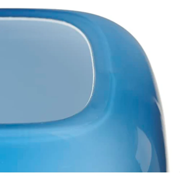 LEONARDO HOME Milano, handgefertigte Blumenvase aus blau gefärbtem Glas, modernes Design, Höhe: 27 cm, Breite: 10 cm, 1 Stück – Bild 4