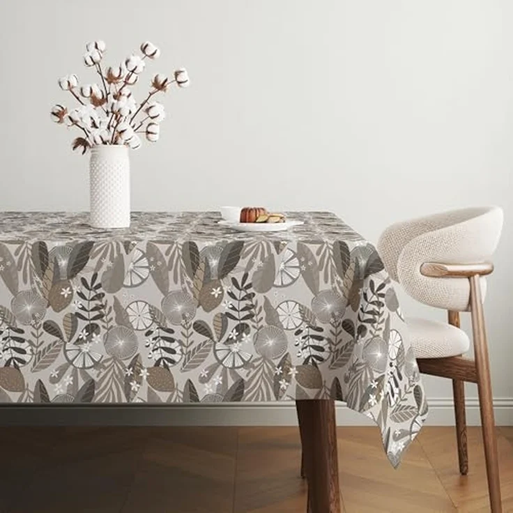 Wachstuchtischdecke, Mandarine, Braun, 250x140 cm – Bild 3