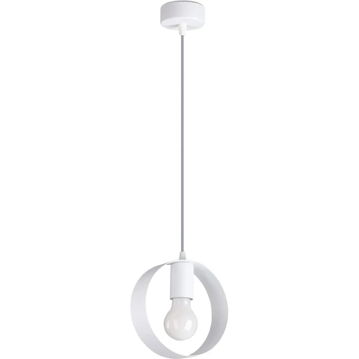 SOLLUX SL. 1137 Hängeleuchte TITRAN 1XE27 60W Stahl weiß L:18cm B:18cm H:120cm dimmbar