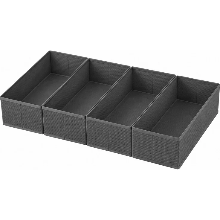 Sekey Aufbewahrungsbox Schubladen Organizer aus Vliesstoff Faltbare Aufbewahrungsboxen ohne Fächer für HEMNES 108(4 Fächer) – Bild 2
