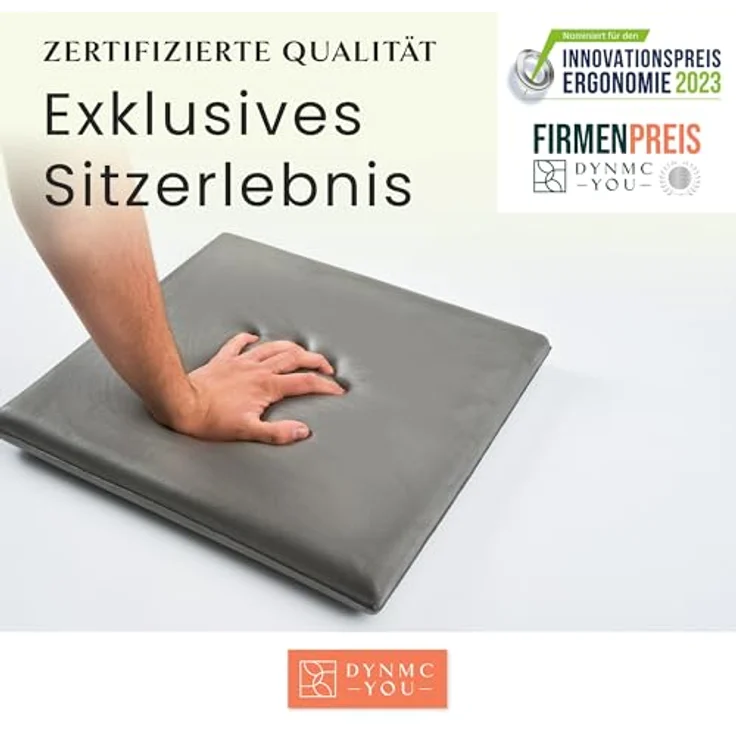 DYNMC you Sitzkissen Stuhlkissen 40x40 - Eckig Set Mittelhart, Sitzkissen Bank Memory Schaumstoff - Sitzpolster Stuhl – Bild 6