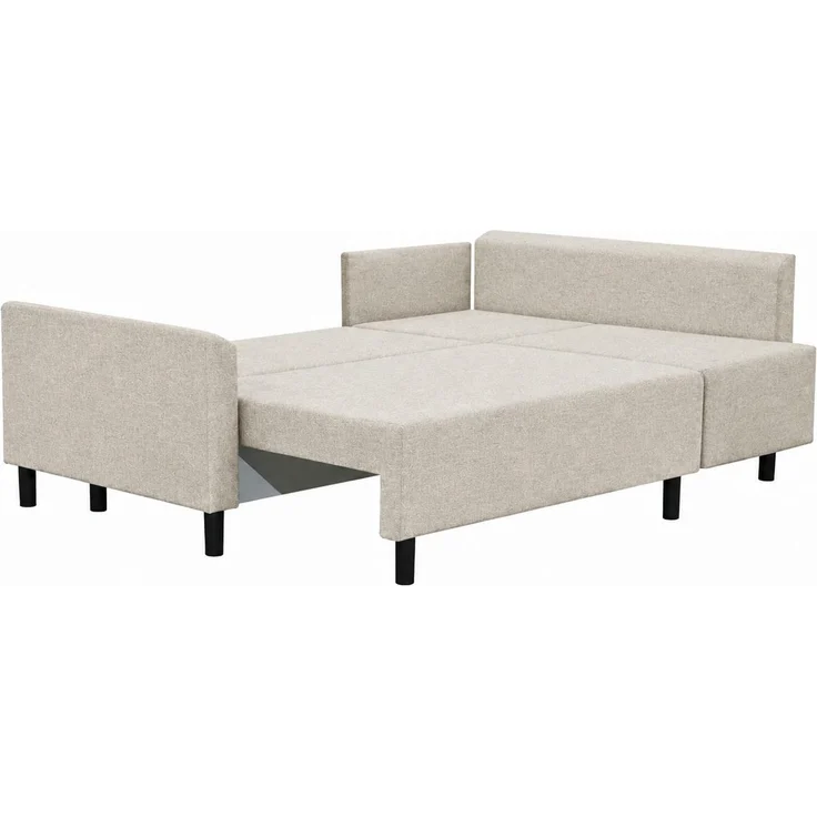 KRISAN MÖBEL Ecksofa LOFT in Beige 205 x 89 x 144 cm, modernes Ecksofa mit Schlaffunktion und flexiblem Ottomane-Aufbau – Bild 3