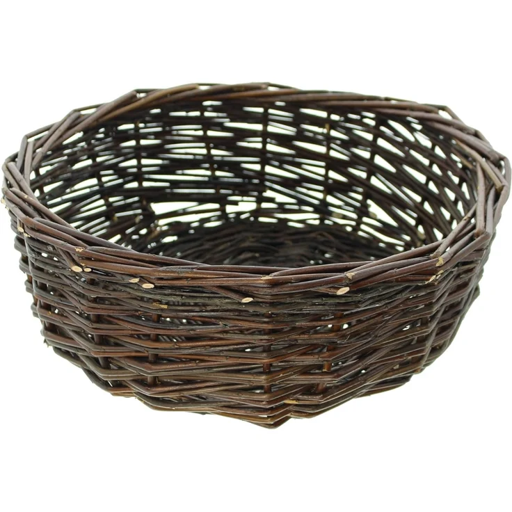 Weidenschale Naturbraun Ø 38cm Obstschale Dekoschale Obstkorb Korb Schale – Bild 1