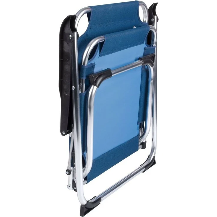 BO-CAMP Alu Camping Klappstuhl blau – Bild 2