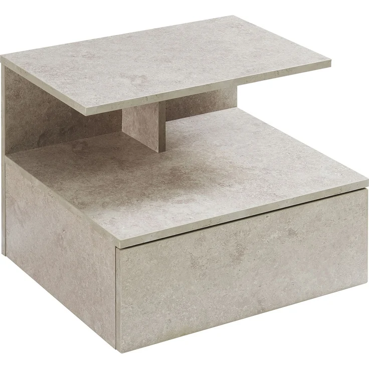 Nachttisch hängend Amberg mit Schublade Betonoptik, hell [en. casa] – Bild 4