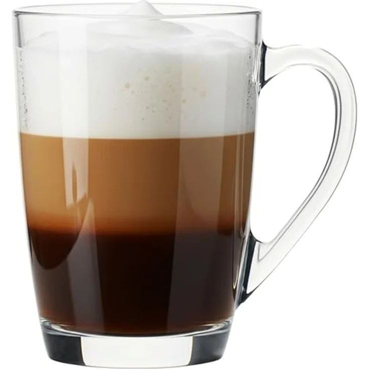 KONZEPT Espressoglas Set 6er – 300 ml Kaffeegläser Praktische Tassen für Kaffee und Tee, 6-tlg, Spülmaschinengeeignet, die zu allen gängigen Kaffeema – Bild 1