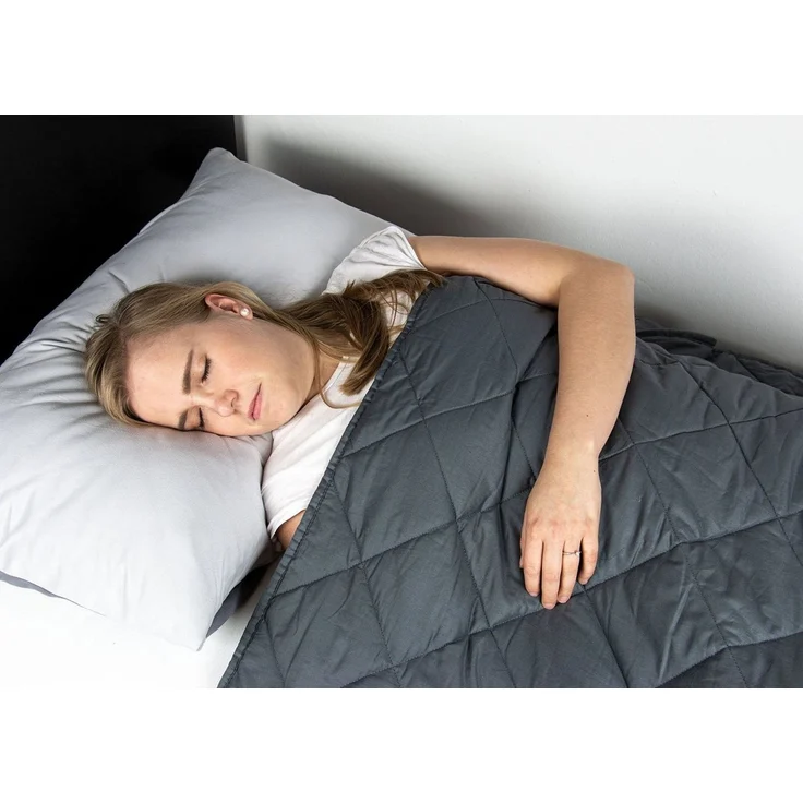 ZOLLNER Gewichtsdecke, Füllung: Polyester, 150 x 200 cm, 100% Baumwolle – Bild 2