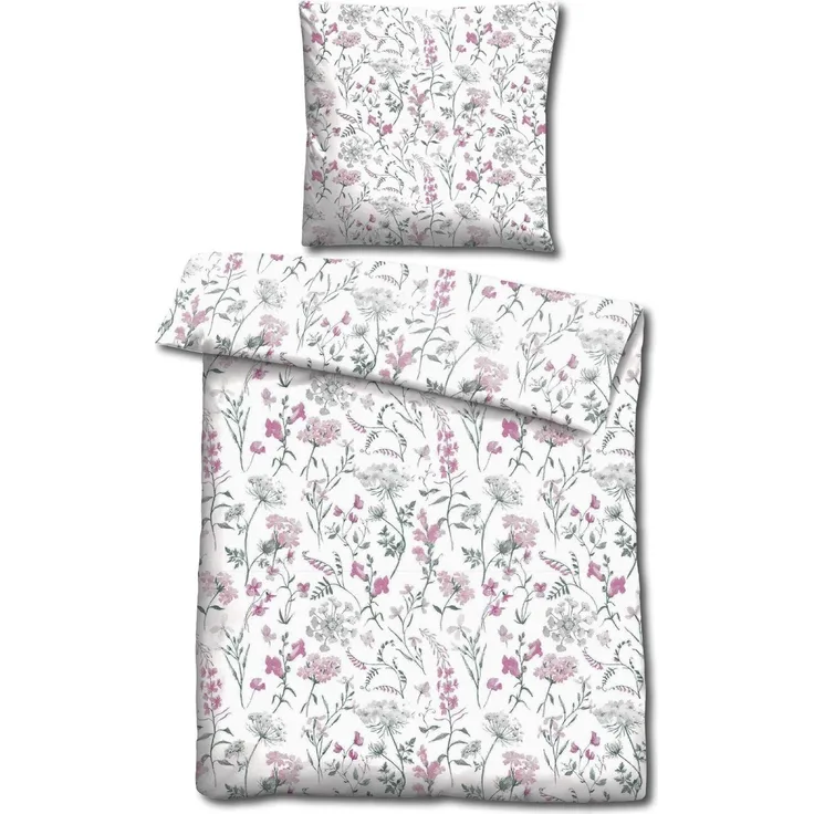 CloudComfort Basic Mikrofaser Bettwäsche Sommerblumen 135x200 + 80x80 cm