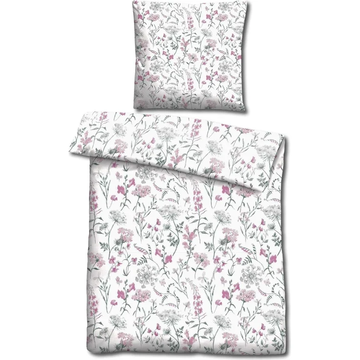 CloudComfort Basic Mikrofaser Bettwäsche Sommerblumen 135x200 + 80x80 cm