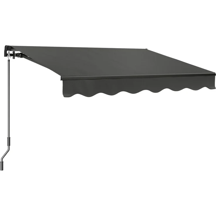 STEELSØN 'Kestria' Gelenkarmmarkise 250x200 cm, anthrazit, wetterfest und blickdicht, Markise mit Aluminium-Kassette und Wandhalterung, Balkonmarkise mit Handkurbel – Bild 10