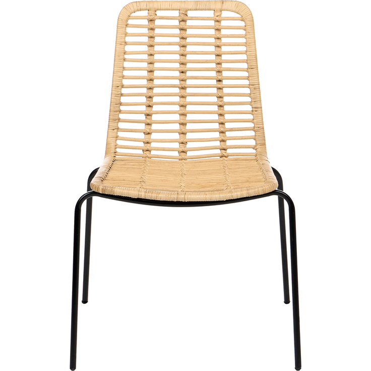 Esszimmerstuhl 2er Set TAOS Rattan Naturfarben – Bild 5