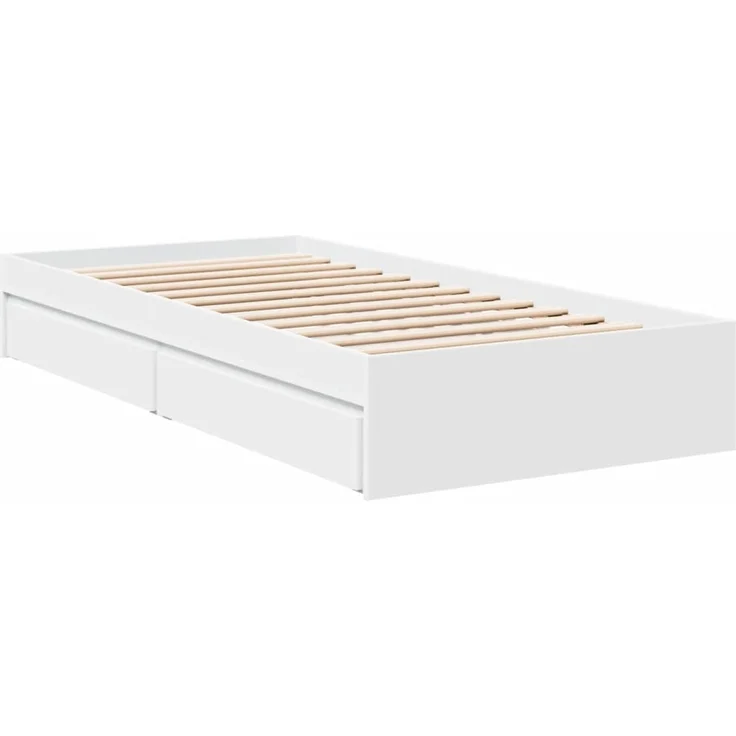 vidaXL Bettgestell mit Schubladen Weiß 90x190 cm Holzwerkstoff 3280706 – Bild 3