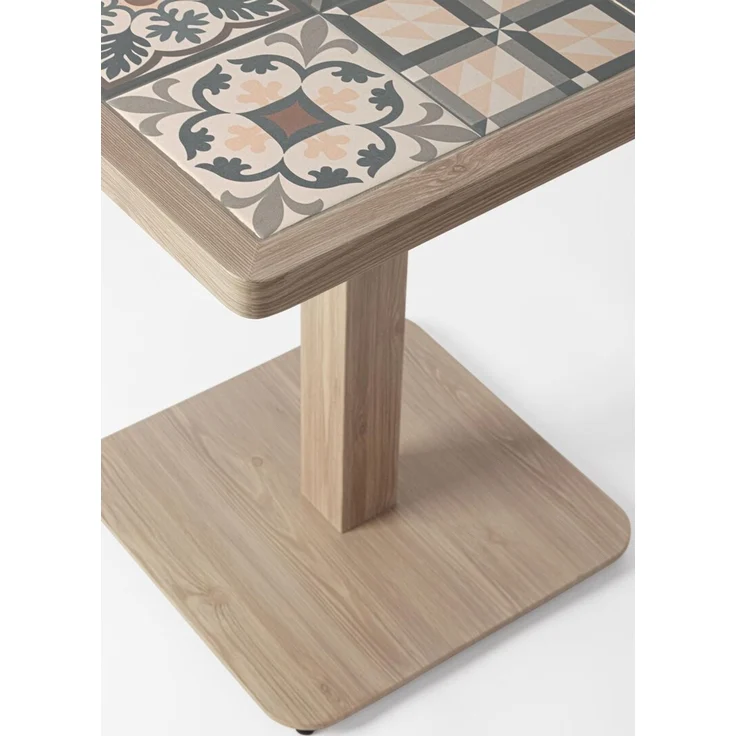 Garten-Bistrotisch Aremilak - Aluminium Timber Natur, 73 x 73 cm – Bild 2