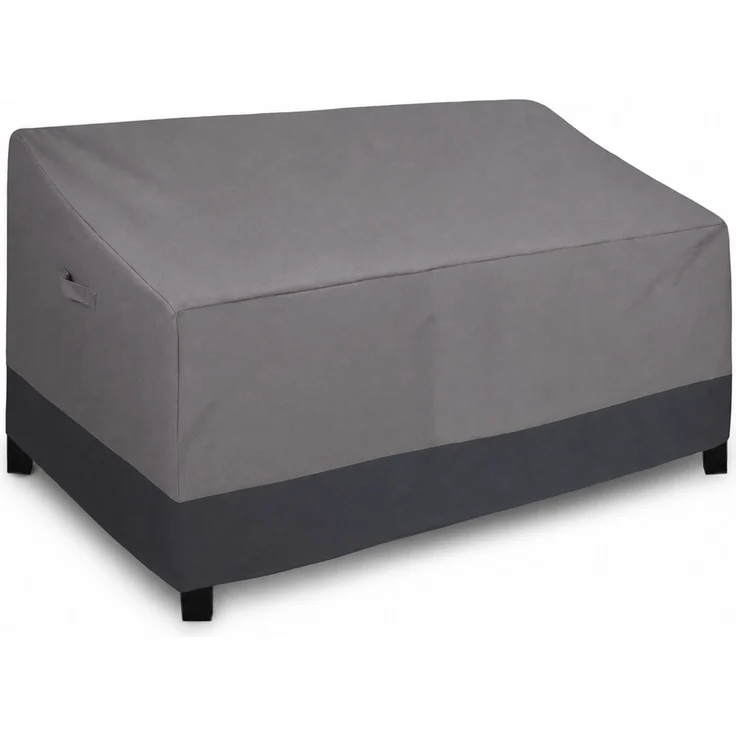 Outdoor-Sofa-Schutzhülle, 210D Oxford-Gewebe, Grau-Schwarz, 193 x 83 x 84 cm – Bild 1