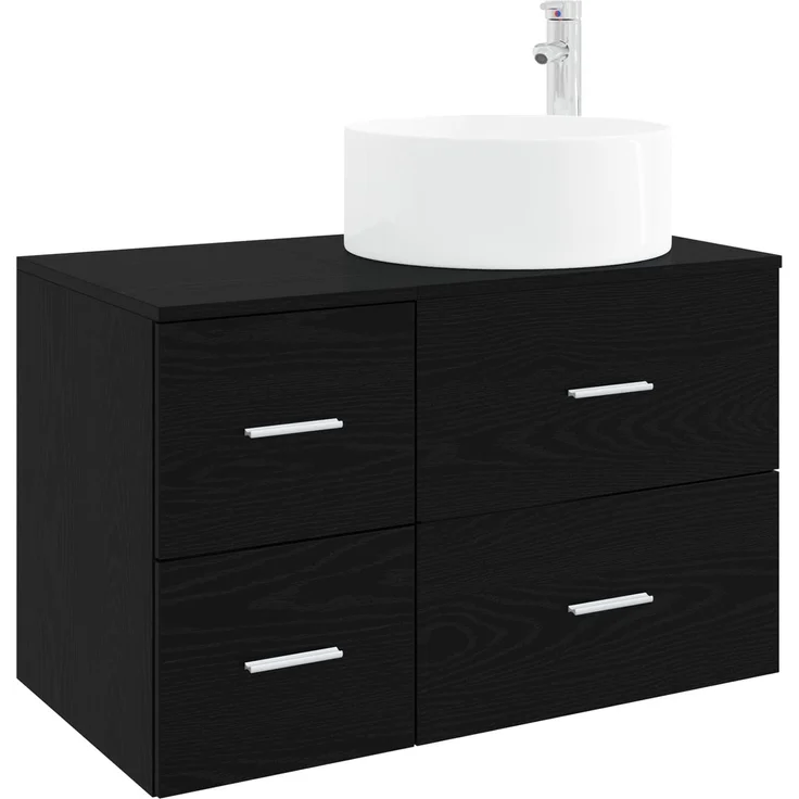 vidaXL Badezimmerschrank-Set 2 stk. Schwarze Eiche 79,5 x 44,5 x 80 cm 3404009 – Bild 2