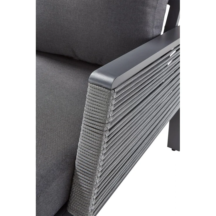 Primaster 'Apulia' Dining Lounge Set mit 3 Sofas und Tisch, Aluminium grau – Bild 8