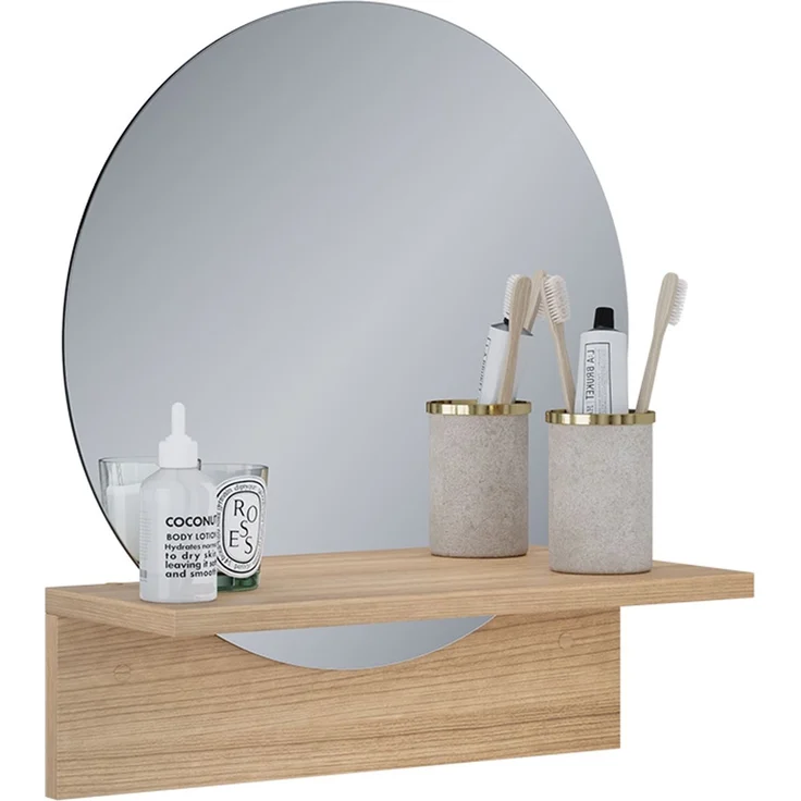 Badezimmerspiegel Elyra Goldkraft Eiche 40 x 47.5 cm mit Ablage Vicco – Bild 6
