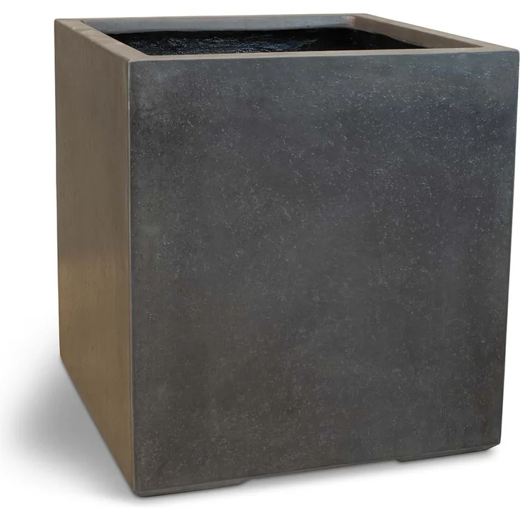 Roccastone würfelförmiger Betonpflanzkübel 50 x 54 cm anthrazit – Bild 1