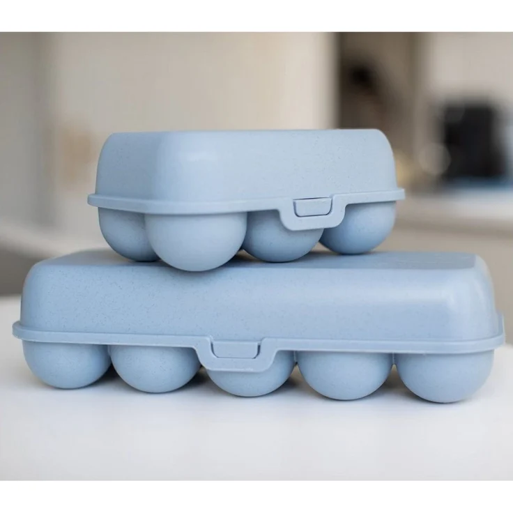 Koziol Eierbox Eggs To Go Mini nature flower blue – Bild 3