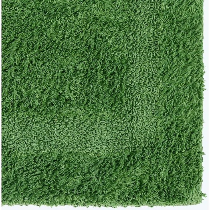 Homescapes Premium WC-Vorleger grün, Baumwoll-Badematte 50x55 cm mit Wende-Design, WC-Teppich mit Ausschnitt – Bild 2